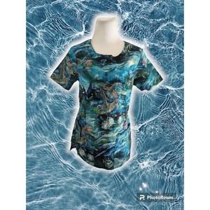 Animal Kingdom Scrubs Women Size XS Aquarium Marine Biology Dolphins Orca Water
